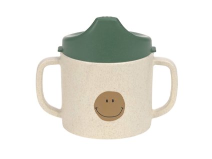 LÄSSIG Sippy Cup PP/Cellulose Happy Rascals Smile green