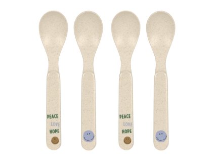LÄSSIG Spoon Set PP/Cellulose Happy Rascals Smile sky blue
