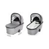 Set kočárek Move Cross 3 + Hluboká korba XL 3 + dárek fusak Fluffy Combi v hodnotě 2190kč, Metal Grey