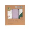LÄSSIG Swaddle Burp blanket 85x85 2024 Happy Rascals lavender