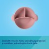 canpol babies silikonova delena miska s prisavkou dots 360ml seda