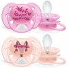 Philips AVENT Šidítko Ultrasoft Obrázek 6-18m dívka, 2 ks