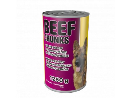 Delikan konzerva pro psy hovězí 1250 g - dostupné až 6/2024