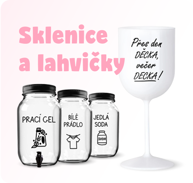 Sklenice a lahvičky
