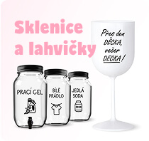 Sklenice a lahvičky
