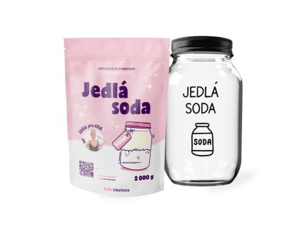 Jedla soda + sklenice