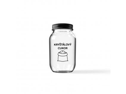 2L sklenice krystalovy cukor