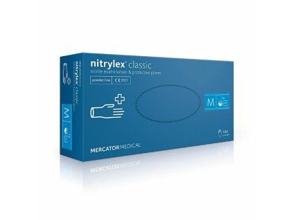 MERIDA Nitrilové rukavice M,100ks, modré