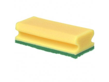 Houba GASTRO tvarovaná žlutá/zelená balení 5 ks 15,5x7x4 cm polyuretan