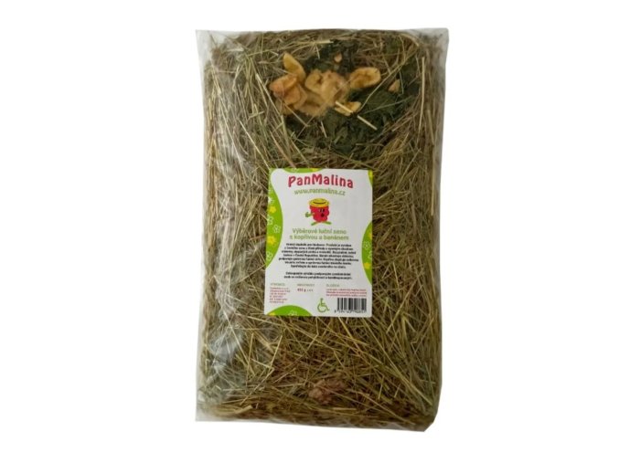 Výběrové luční seno s kopřivou a banánem (Pan Malina) 450 g (1)