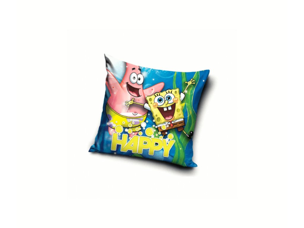 Carbotex Spongebob povlak na polštářek Happy