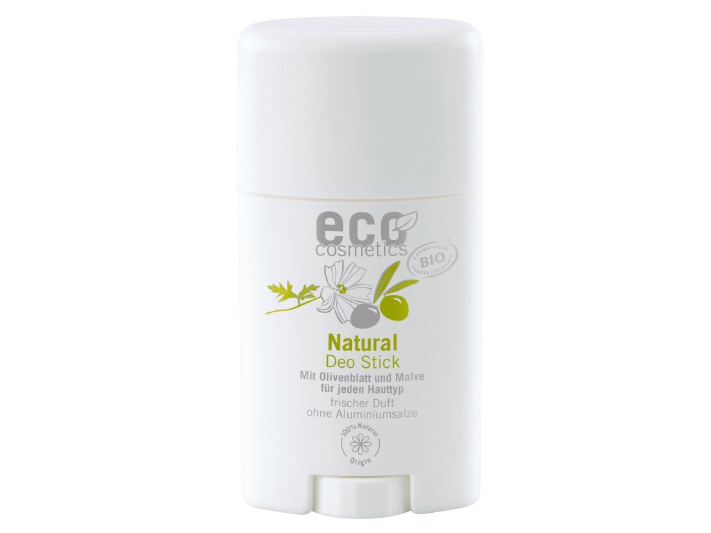 Eco Cosmetics Tuhý deodorant BIO (50 ml) - s olivovým listem a slézem (Varianta s olivovým listem a slézem)
