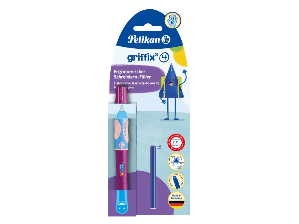 820325 EBD Fountain pen griffix P2SBR SweetBerry for righthanders blister card 67685 highres