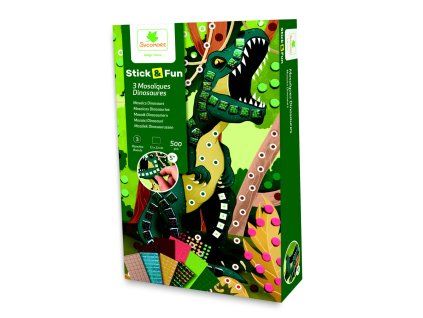 Stick & Fun - malá mozaika - dinosauři