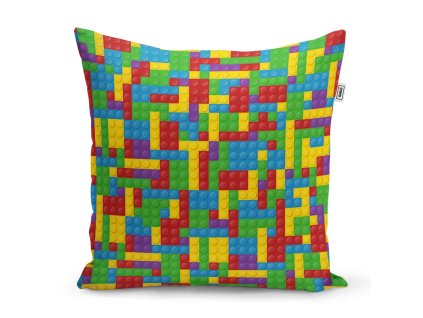 Sablio Polštář Barevná stavebnice - 40x40 cm (Varianta Sablio Polštář Barevná stavebnice - 40x40 cm)