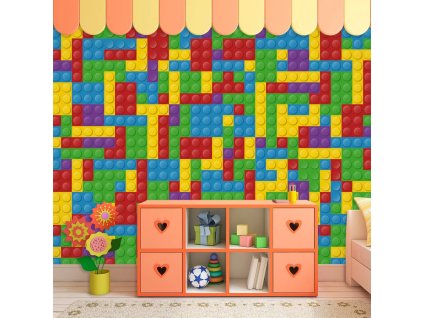 Sablio Tapeta Barevná stavebnice - 125x75 cm (Varianta Sablio Tapeta Barevná stavebnice - 125x75 cm)