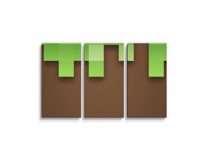 Sablio Obraz - 3-dílný Green Blocks 2 - 120x80 cm (Varianta Sablio Obraz - 3-dílný Green Blocks 2 - 120x80 cm)