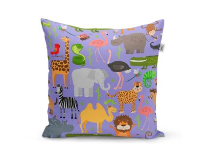 Sablio Polštář Animované safari - 40x40 cm (Varianta Sablio Polštář Animované safari - 40x40 cm)