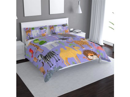 Sablio Povlečení Animované safari - 140x200 / 90x70 (Varianta Sablio Povlečení Animované safari - 140x200 / 90x70)