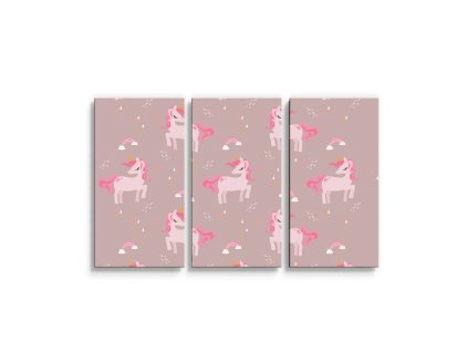 Sablio Obraz - 3-dílný Pony - 120x80 cm (Varianta Sablio Obraz - 3-dílný Pony - 120x80 cm)