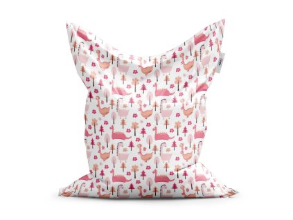 Sablio Sedací vak Classic Růžoví dinosauři - 150x100 cm (Varianta Sablio Sedací vak Classic Růžoví dinosauři - 150x100 cm)