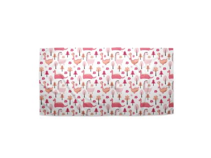 Sablio Ručník Růžoví dinosauři - 30x50 cm (Varianta Sablio Ručník Růžoví dinosauři - 30x50 cm)