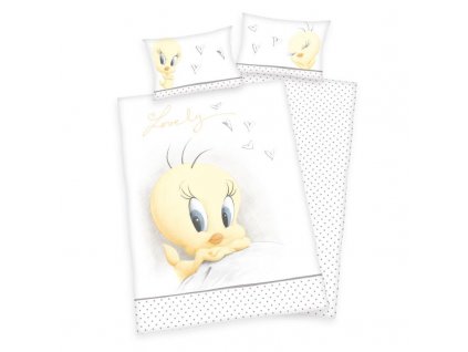 HE 2414908 povleceni postylka looney tunes tweety bio bavlna