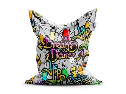 Sablio Sedací vak Classic Graffiti - 150x100 cm (Varianta Sablio Sedací vak Classic Graffiti - 150x100 cm)