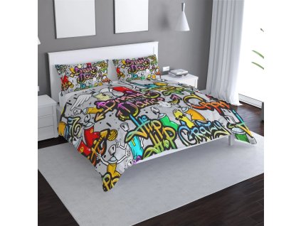 Sablio Povlečení Graffiti - 140x200 / 90x70 (Varianta Sablio Povlečení Graffiti - 140x200 / 90x70)