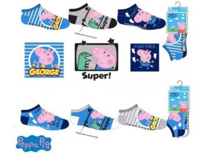 Peppa Pig George chlapecké krátké ponožky 3ks