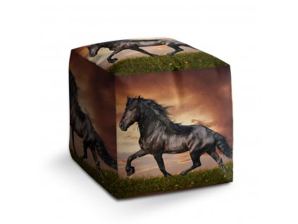 Taburet Cube Friský kůň 40x40x40 cm
