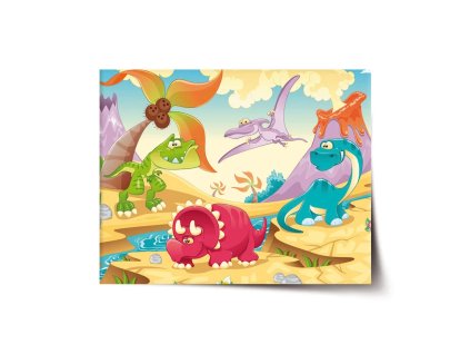 Sablio Plakát Dinosauři 5 - 120x80 cm (Varianta Sablio Plakát Dinosauři 5 - 120x80 cm)