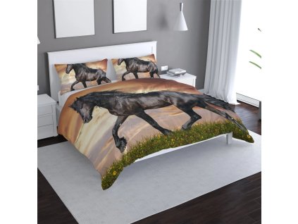 Sablio Povlečení Friský kůň - 140x200 / 90x70 (Varianta Sablio Povlečení Friský kůň - 140x200 / 90x70)
