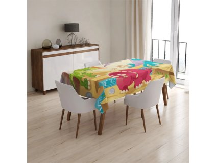 Sablio Ubrus Dinosauři 5 - 130x130 cm (Varianta Sablio Ubrus Dinosauři 5 - 130x130 cm)