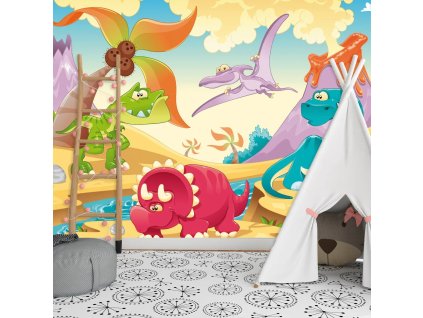 Sablio Tapeta Dinosauři 5 - 125x75 cm (Varianta Sablio Tapeta Dinosauři 5 - 125x75 cm)