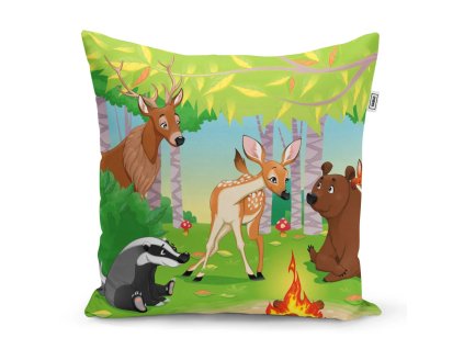 Sablio Polštář Lesní zvířátka 2 - 40x40 cm (Varianta Sablio Polštář Lesní zvířátka 2 - 40x40 cm)