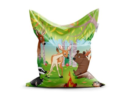 Sablio Sedací vak Classic Lesní zvířátka 2 - 150x100 cm (Varianta Sablio Sedací vak Classic Lesní zvířátka 2 - 150x100 cm)