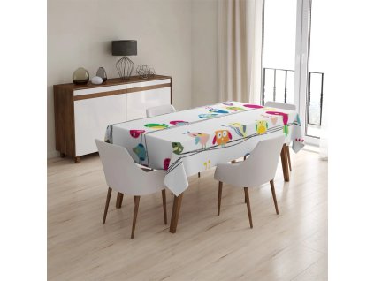 Sablio Ubrus Ptáčci - 130x130 cm (Varianta Sablio Ubrus Ptáčci - 130x130 cm)