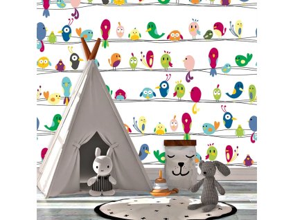 Sablio Tapeta Ptáčci - 125x75 cm (Varianta Sablio Tapeta Ptáčci - 125x75 cm)