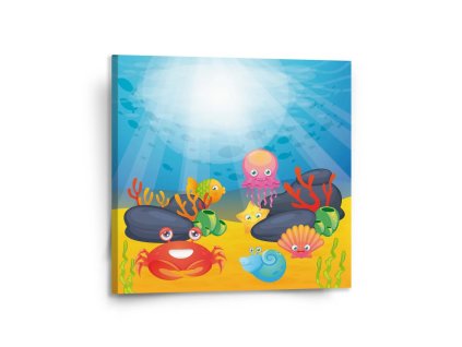 Sablio Obraz Podmořský svět - 110x110 cm (Varianta Sablio Obraz Podmořský svět - 110x110 cm)