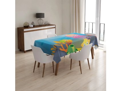 Sablio Ubrus Podmořský svět - 130x130 cm (Varianta Sablio Ubrus Podmořský svět - 130x130 cm)