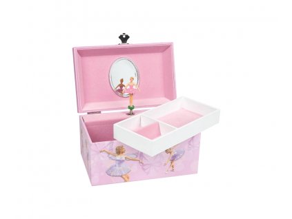 Goki hrací skříňka šperkovnice Balerína růžová