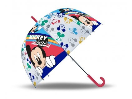 EUROSWAN Vystřelovací průhledný deštník Mickey POE, průměr 70 cm