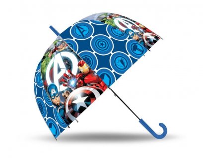 EUROSWAN Vystřelovací průhledný deštník Avengers POE, průměr 70 cm