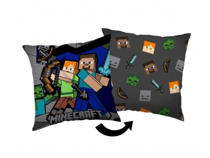 JERRY FABRICS Polštářek Minecraft Survival Mode Polyester, 40/40 cm