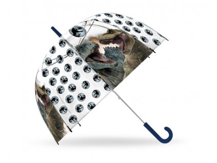 EUROSWAN Průhledný deštník Jurský Svět POE, průměr 70 cm