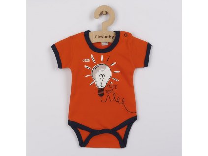 Kojenecké bavlněné body s krátkým rukávem New Baby skvělý nápad (Velikost 62 (3-6m))