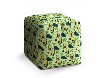 Sablio Taburet Cube Kreslené avokádo: 40x40x40 cm
