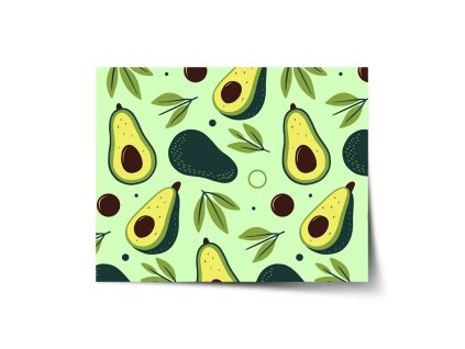 Sablio Plakát Kreslené avokádo - 120x80 cm (Varianta Sablio Plakát Kreslené avokádo - 120x80 cm)