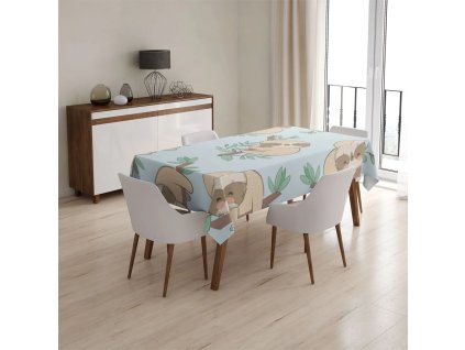 Sablio Ubrus Lenochodi na větvi - 130x130 cm (Varianta Sablio Ubrus Lenochodi na větvi - 130x130 cm)